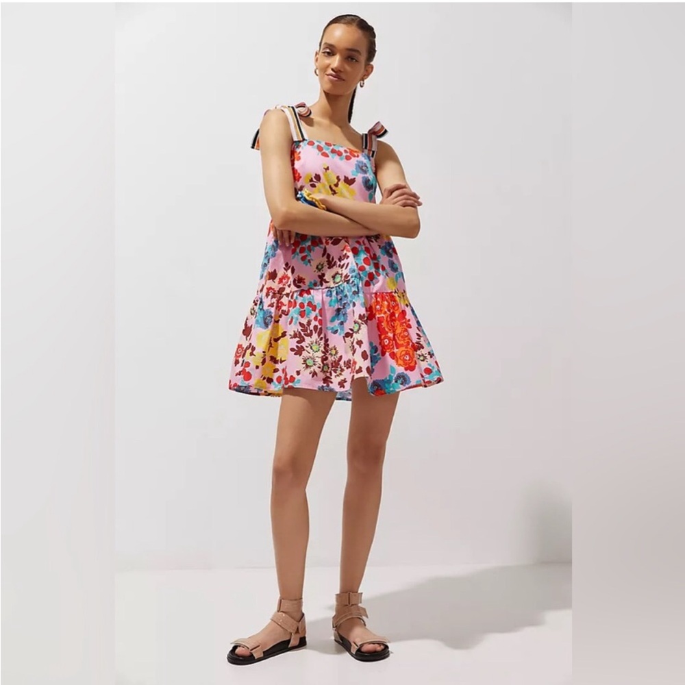 Anthropologie Peter Som flouncy floral mini dress